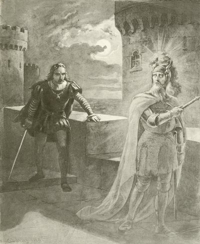 Hamlet. Acte I, Scène V door Felix Octavius Carr Darley