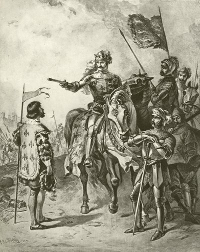 Koning Hendrik V. Act IV, Scene VII door Felix Octavius Carr Darley