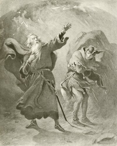 Koning Lear. Act III, Scene II door Felix Octavius Carr Darley