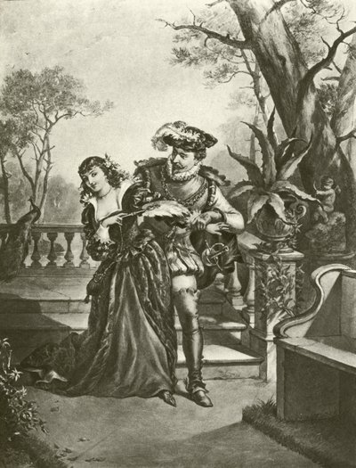 Veel drukte om niets. Act V-Scene II door Felix Octavius Carr Darley