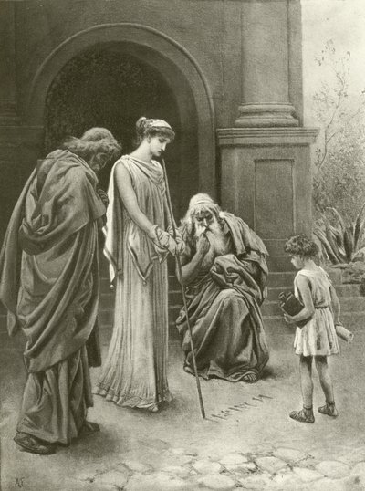 Titus Andronicus. Act IV-Scene I door Felix Octavius Carr Darley