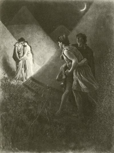 Troilus en Cressida. Act V-Scene II (gravure) door Felix Octavius Carr Darley