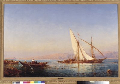 Vissen in Marseille door Félix Ziem
