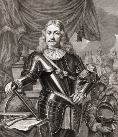 Cornelis Maartenszoon Tromp, naar een Gravure door Lambert Visscher van een Schilderij door Ferdinand Bol door Ferdinand Bol
