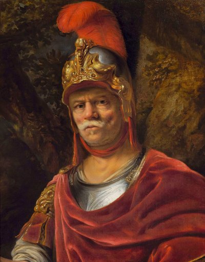 Man in a golden helmet (Mars) door Ferdinand Bol