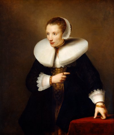 Portret van een onbekende vrouw, ca. 1642-44 door Ferdinand Bol