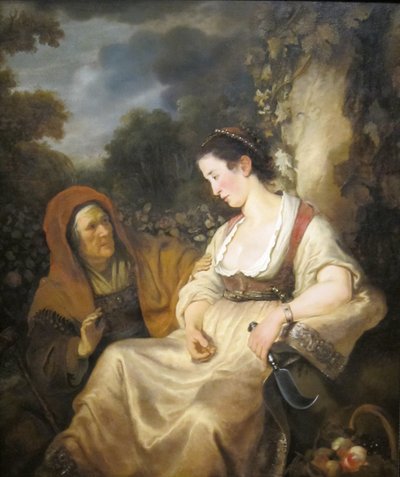 Vertumnus en Pomona door Ferdinand Bol