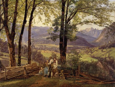 Gezicht op Ischl door Ferdinand Georg Waldmüller