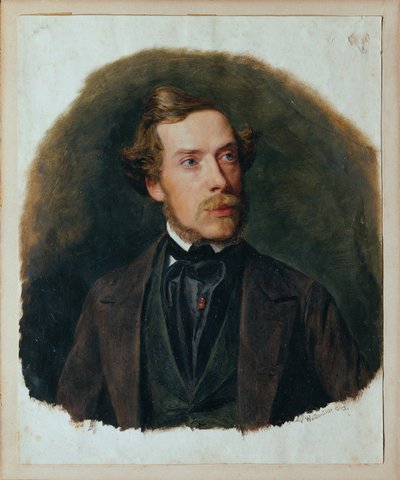 Gustav Barth, koormeester van de Weense Mannenzangvereniging door Ferdinand Georg Waldmuller
