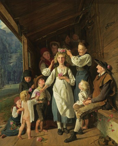 De Bruidsmeisje door Ferdinand Georg Waldmuller