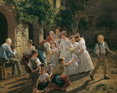 De ochtend van het feest van Corpus Christi door Ferdinand Georg Waldmüller (1793-1865) door Ferdinand Georg Waldmuller