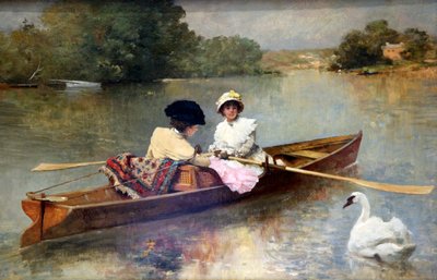 Varen op de Seine door Ferdinand Heilbuth