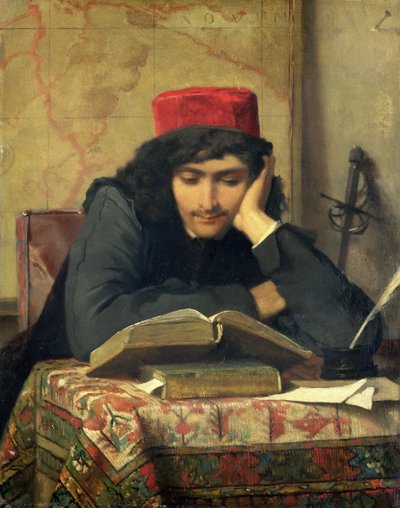 De Lezer, 1856 door Ferdinand Heilbuth