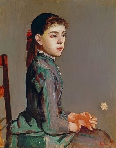 Jong meisje - Louise Duchosal. 1885 door Ferdinand Hodler