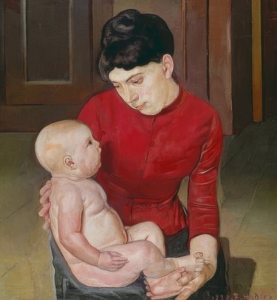 Moeder en kind. 1887 door Ferdinand Hodler