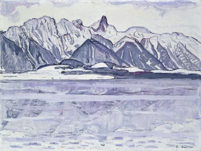 Stockhorn besneeuwd, 1913-1914 door Ferdinand Hodler