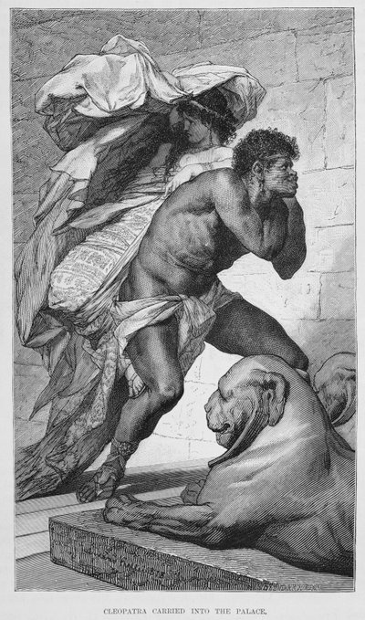 Cleopatra naar het paleis gedragen door Ferdinand Keller
