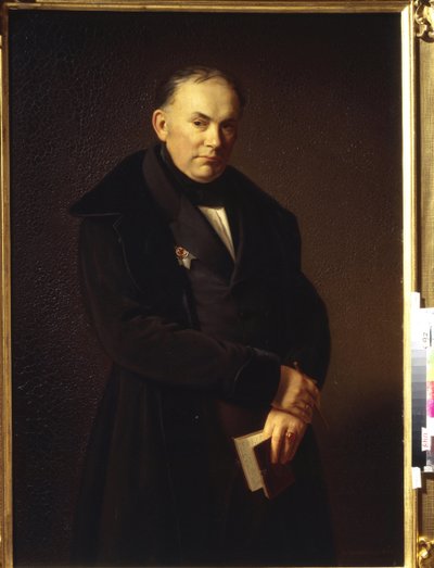 Portret van de dichter Vasily Andreyevich Zjoekovski door Ferdinand Theodor Hildebrandt