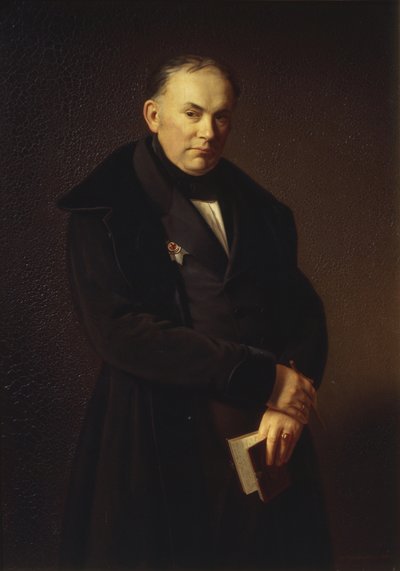 Portret van de dichter Vasily Zhukovsky 1783-1852, 1844 door Ferdinand Theodor Hildebrandt