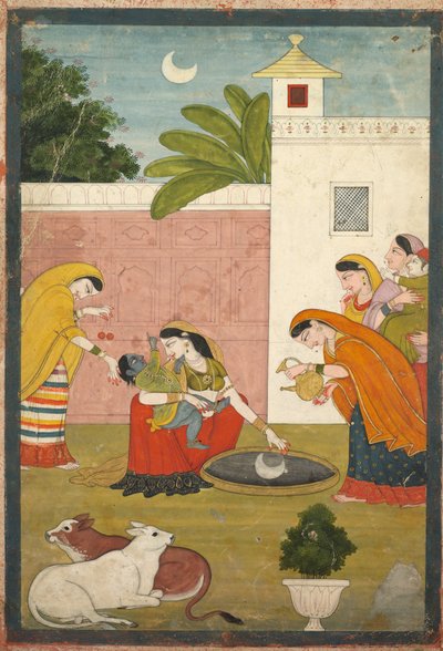 Krishna Reikt naar de Maan door Ferdinand Tietz