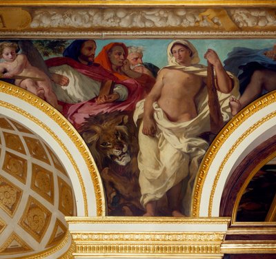 Allegorie van Justitie (detail) door Ferdinand Victor Eugene Delacroix