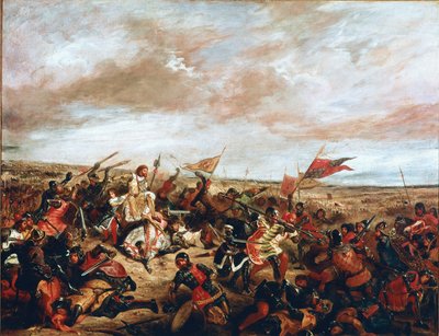 Slag bij Poitiers op 19 september door Ferdinand Victor Eugene Delacroix