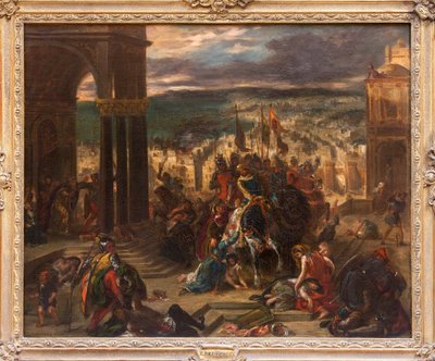 Inname van Constantinopel door de Kruisvaarders (detail) door Ferdinand Victor Eugene Delacroix
