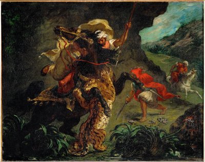 Chasse au tigre - De tijgerjacht ... door Ferdinand Victor Eugene Delacroix