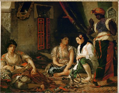 Vrouwen van Algiers in hun flat - ... door Ferdinand Victor Eugene Delacroix