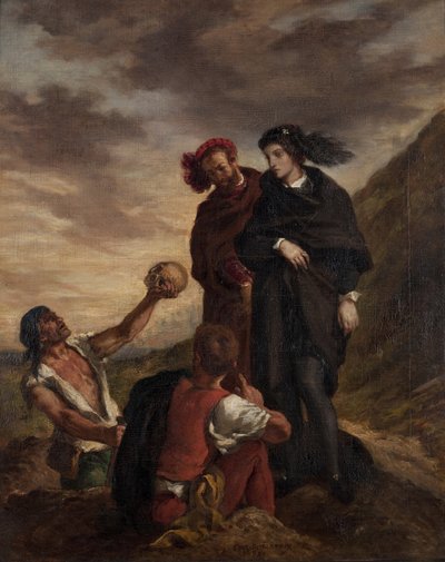 Hamlet en Horatio in het kerkhof door Ferdinand Victor Eugene Delacroix
