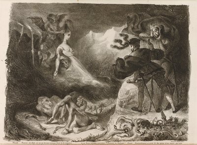 Illustratie bij Goethes Faust, 1828 door Ferdinand Victor Eugene Delacroix