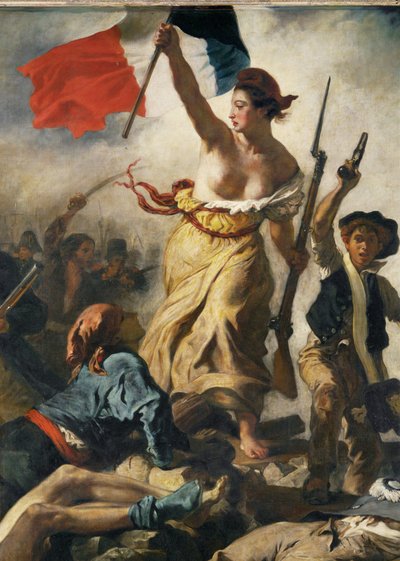 28 juli 1830; Vrijheid leidt het volk ... door Ferdinand Victor Eugene Delacroix