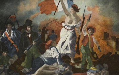 La Liberté Guidant le Peuple door Ferdinand Victor Eugene Delacroix