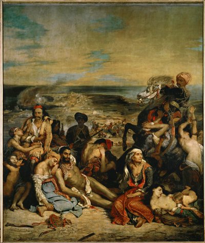 Het bloedbad van Scio - Het bloedbad van Chios ... door Ferdinand Victor Eugene Delacroix