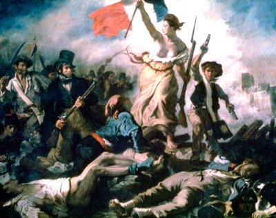 Vrijheid leidt het Volk, 1830 door Ferdinand Victor Eugene Delacroix