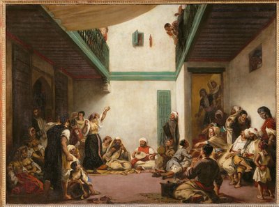 Joodse bruiloft in Marokko ... door Ferdinand Victor Eugene Delacroix