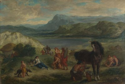 Ovidius bij de Scythen door Ferdinand Victor Eugene Delacroix