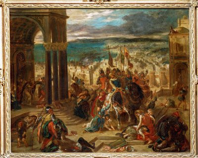 Inname van Constantinopel door de kruisvaarders ... door Ferdinand Victor Eugene Delacroix
