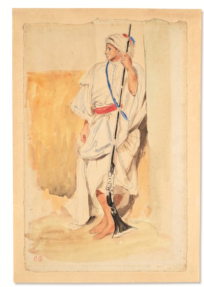 Staande Arabier door Ferdinand Victor Eugene Delacroix