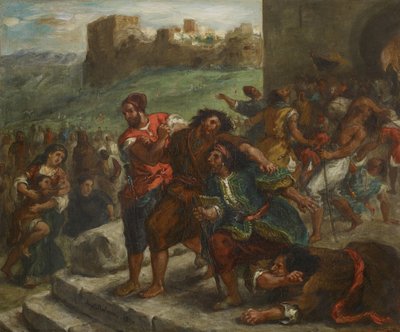 De Fanatici van Tanger, 1857 door Ferdinand Victor Eugene Delacroix