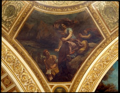 De dood van Plinius de Oudere tijdens de uitbarsting van de Vesuvius door Ferdinand Victor Eugene Delacroix