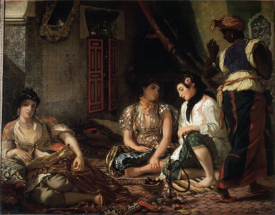 De vrouwen van Algiers in hun appartement door Ferdinand Victor Eugene Delacroix