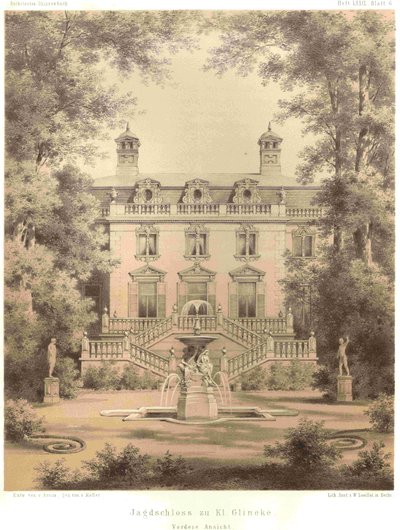 Berlijn Jagdschloss Glienicke vooraanzicht door Ferdinand von Arnim