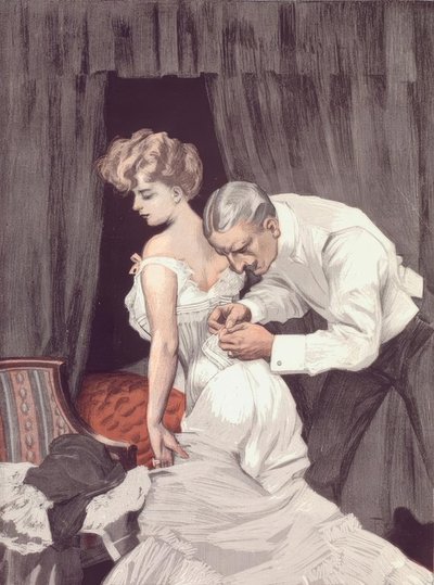 Achterdocht. Vreemd, vanochtend was het een knoop, en nu is het een strik door Ferdinand von Reznicek