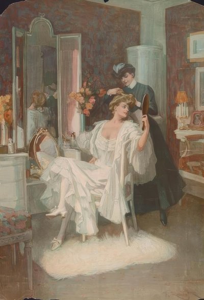 Bij de toilettafel door Ferdinand von Reznicek