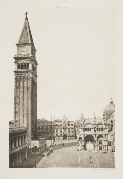 Campanile van de Basiliek van San Marco door Ferdinando Ongania