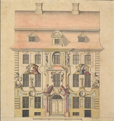 Architectonisch ontwerp voor een gevel door Ferenc Speth