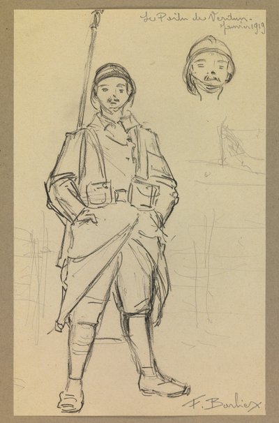 De poilu van verdun door Fernand Barbier