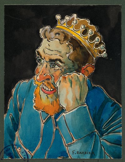 Portret van Delatroche, kampkok, Gustrow door Fernand Barbier