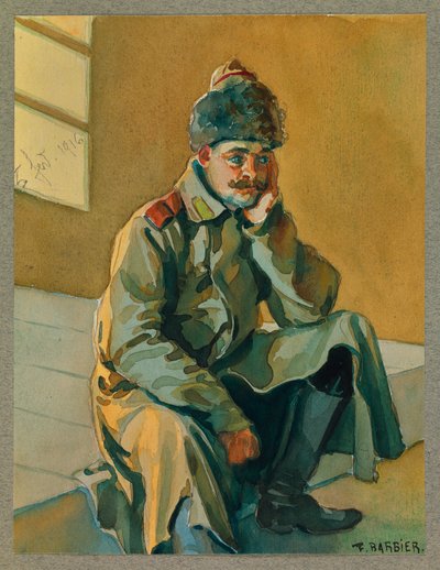 Russische gevangene, Gustrow door Fernand Barbier